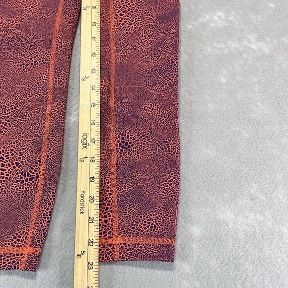 Lululemon Legging Womens 0 Crackle Orange Wunder Train High-Rise Gym 1512 - Picture 7 of 11